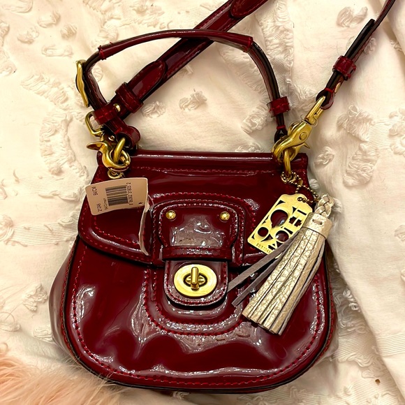 Handbags - Coach mini Wilson patent crimson style 21246 leather handbag